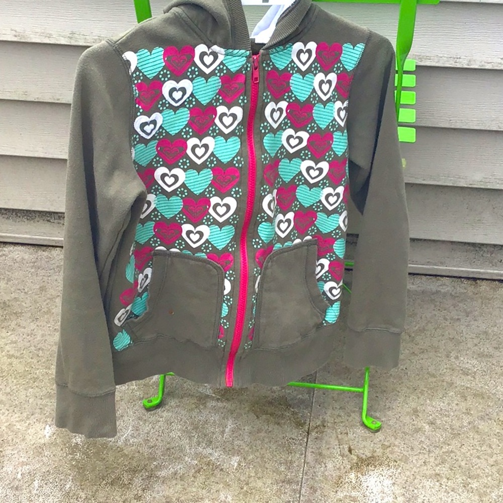 Teen girls roxy zip up sweater
